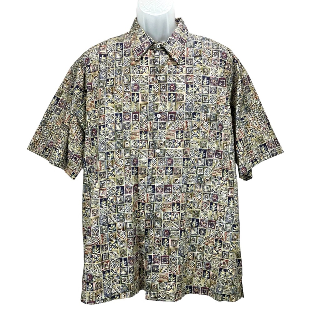 Tori Richard | Men XL Short Sleeve Button Up Aloha Shirt 100% Cotton Made in USA